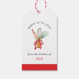 Waterverf Whiskbakkers Holiday bakken Gift Labels Cadeaulabel