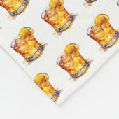 Waterverf Whiskey Drink Fleece Deken (Hoek)