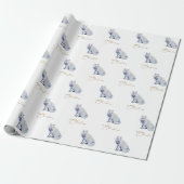 Waterverf White Arctic Fox Christmas Cadeaupapier (Uitgerold)