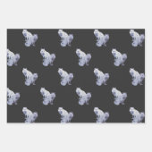 Waterverf White Arctic Fox Christmas Inpakpapier Vel (Voorkant 3)