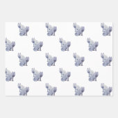 Waterverf White Arctic Fox Christmas Inpakpapier Vel (Voorkant 3)
