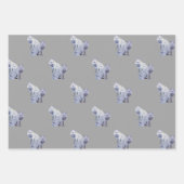 Waterverf White Arctic Fox Christmas Inpakpapier Vel (Voorkant 3)