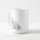 Waterverf White Arctic Fox Christmas Koffiemok (Voorkant links)