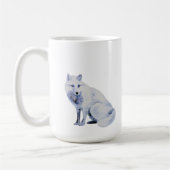 Waterverf White Arctic Fox Christmas Koffiemok (Links)