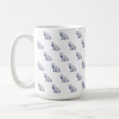 Waterverf White Arctic Fox Kerstpatroon Koffiemok (Links)
