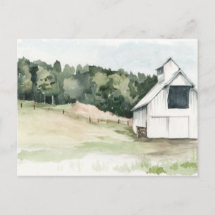 Waterverf White Barn Briefkaart