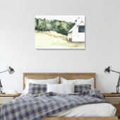 Waterverf White Barn Canvas Afdruk (Insitu (Slaapkamer))