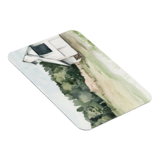 Waterverf White Barn Magneet (Rechterzijde)