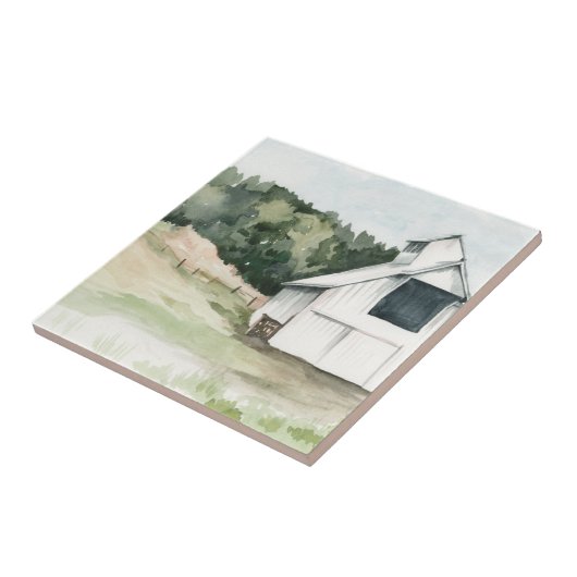 Waterverf White Barn Tegeltje (Zijkant)