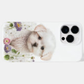 WATERVERF WHITE BICHON FRISE PUPPY DOG Case-Mate iPhone CASE (Achterkant (horizontaal))
