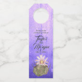 Waterverf White Bloom Cactus Flessenhanger (Voorkant)