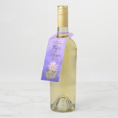 Waterverf White Bloom Cactus Flessenhanger (Schuin)