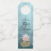 Waterverf White Bloom Cactus Flessenhanger (Voorkant)