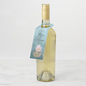 Waterverf White Bloom Cactus Flessenhanger (Schuin)