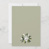 Waterverf White Blossoms Engagement Party Kaart (Achterkant)