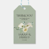 Waterverf White Calla Lilies Cadeaulabel (Voorkant)