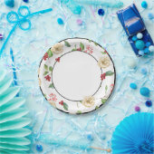 Waterverf White en Gold Magnolia Paper Bord (Feest)