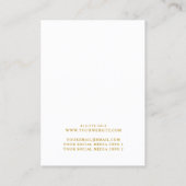 Waterverf White Floral Gold Earring Display Card Visitekaartje (Achterkant)