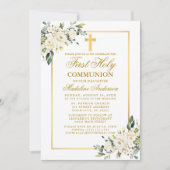 Waterverf White Floral Gold First Community Kaart (Voorkant)