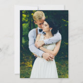 Waterverf White Floral Greenery Photo Wedding Kaart (Achterkant)