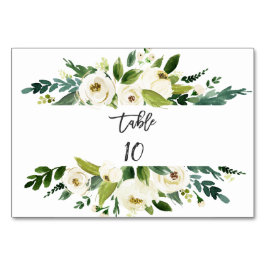 Waterverf White Floral Lijst Wedding Kaart