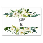 Waterverf White Floral Lijst Wedding Kaart (Voorkant)