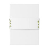 Waterverf White Floral Modern Boho Wedding Uitnodigingen Wikkel (Achterkant Voorbeeld)