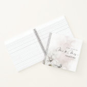 Waterverf White Floral New Mr Mrs Guest Book Notitieboek (Binnen)