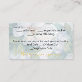 Waterverf White Floral RSVP Informatiekaartje (Achterkant)