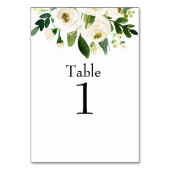 Waterverf White Floral Wedding Kaart (Voorkant)