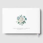 Waterverf White Florals Foliage Retirement Party Gastenboek (Achterkant)