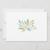 Waterverf White Flowers Engagement Party nodigt ui Kaart (Achterkant)