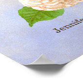 Waterverf White Hydrangea Wedding in uitvoering Poster (Hoek)