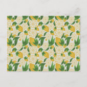 Waterverf White Lemon Fruit Pattern Briefkaart (Voorkant)