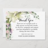 Waterverf White Lilies Sympathie Hartelijk dank Bedankkaart (Voorkant)