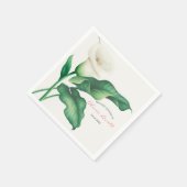 Waterverf White Lilly Baby shower Napkins Servet (Hoek)