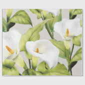 Waterverf White Lily 3 Cadeaupapier (Vlak)