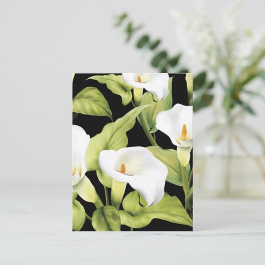 Waterverf White Lily 4 Briefkaart (Staand voorkant)