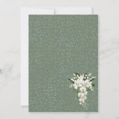Waterverf White Lily en green background Bridal Kaart (Achterkant)