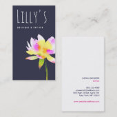 Waterverf White Lotus Holistic Health Spa Visitekaartje (Voorkant / Achterkant)