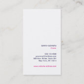 Waterverf White Lotus Holistic Health Spa Visitekaartje (Achterkant)