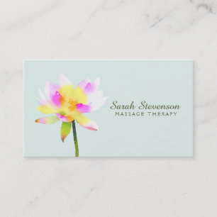 Waterverf White Lotus Holistic Health Spa Visitekaartje