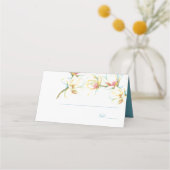 Waterverf White Magnolia Weddenschap Place Card Plaatskaartje (Voorkant)