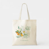 Waterverf White Orchids and Kumquats Bridesmaid Tote Bag (Achterkant)