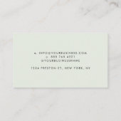 Waterverf White Orchids & Kumquats Garland Visitekaartje (Achterkant)