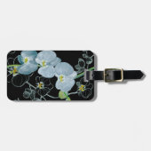 Waterverf White Orchids Pattern Bagagelabel (Voorkant horizontaal)