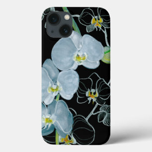Waterverf White Orchids Pattern iPhone 13 Hoesje
