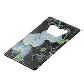 Waterverf White Orchids Pattern Creditkaart Flessenopener (Achterkant Gekanteld)