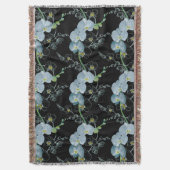 Waterverf White Orchids Pattern Deken (Voorkant Verticaal)