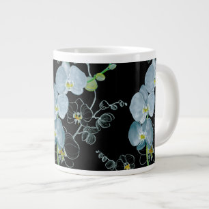 Waterverf White Orchids Pattern Grote Koffiekop